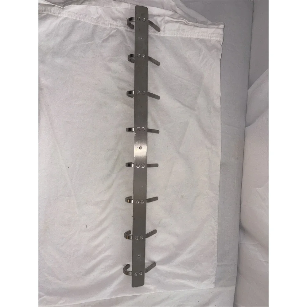 Sayoneyes Brushed Nickel Coat Rack Wall Mount 8 Double Hooks SL1201-4 24in